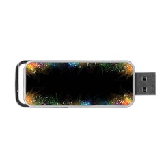 Frame Border Feathery Blurs Design Portable Usb Flash (two Sides) by Nexatart