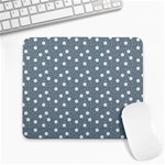 Floral Dots Blue Large Mousepads Front