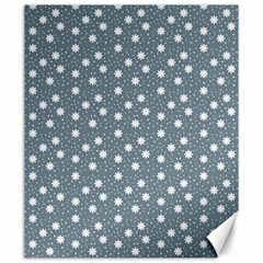 Floral Dots Blue Canvas 20  X 24   by snowwhitegirl