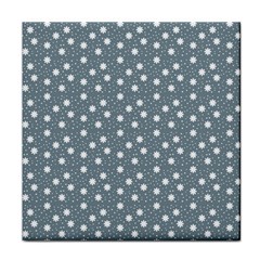 Floral Dots Blue Face Towel by snowwhitegirl