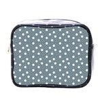 Floral Dots Blue Mini Toiletries Bags Front