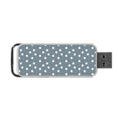 Floral Dots Blue Portable Usb Flash (one Side) by snowwhitegirl