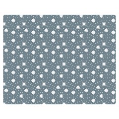 Floral Dots Blue Double Sided Flano Blanket (medium)  by snowwhitegirl