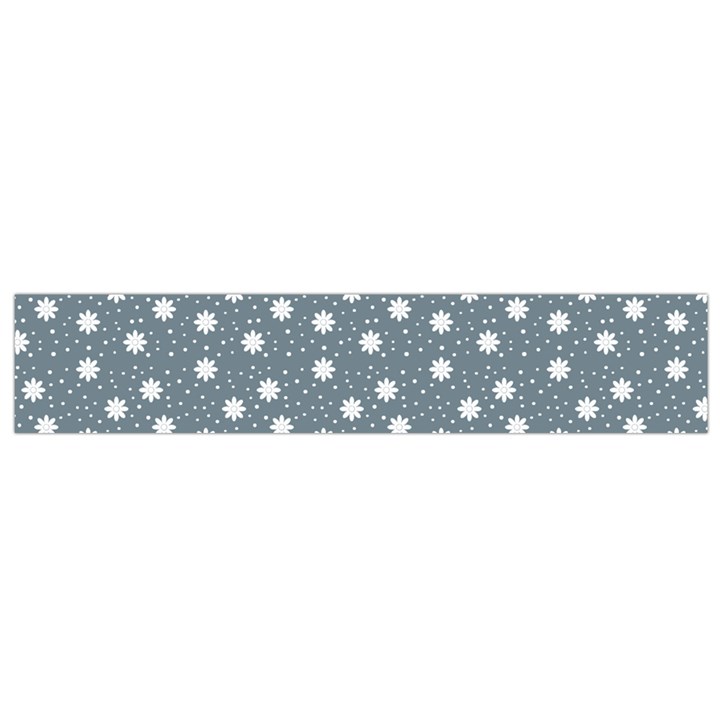 Floral Dots Blue Small Flano Scarf