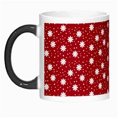 Floral Dots Red Morph Mugs by snowwhitegirl