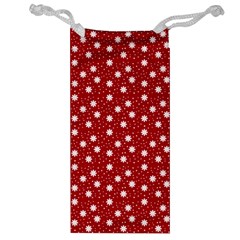 Floral Dots Red Jewelry Bag