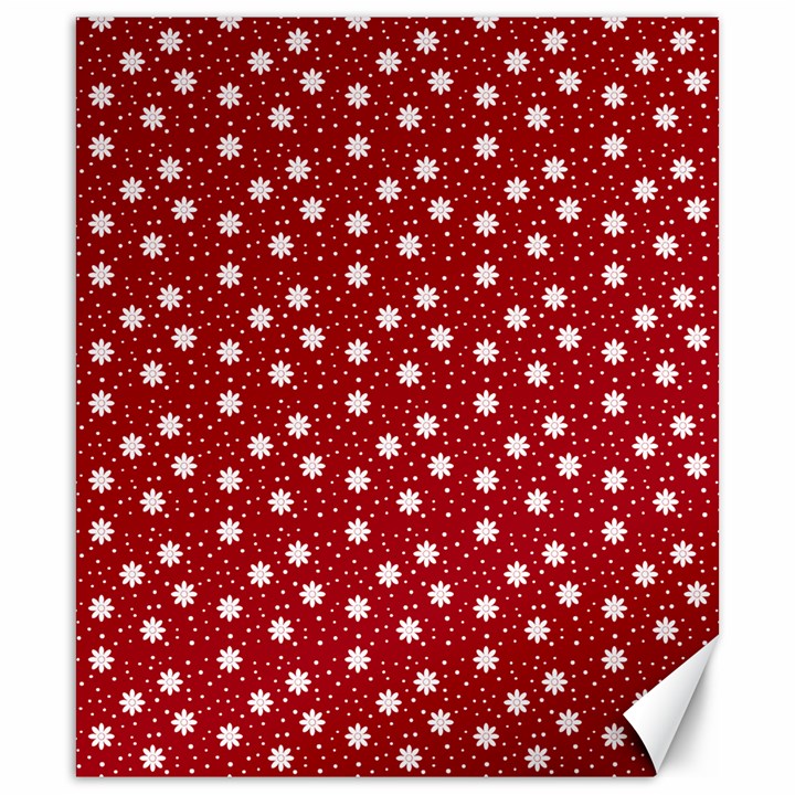 Floral Dots Red Canvas 20  x 24  