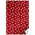 Floral Dots Red Canvas 24  x 36  23.35 x34.74  Canvas - 1