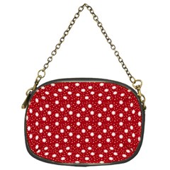 Floral Dots Red Chain Purses (One Side) 