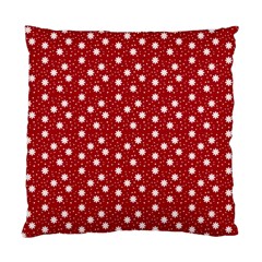 Floral Dots Red Standard Cushion Case (One Side)