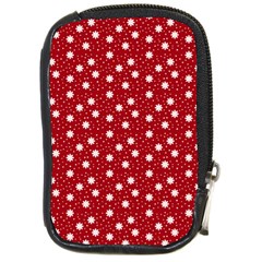 Floral Dots Red Compact Camera Cases