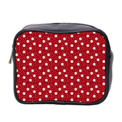 Floral Dots Red Mini Toiletries Bag 2-Side