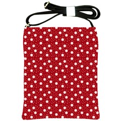 Floral Dots Red Shoulder Sling Bags