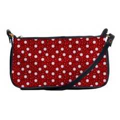 Floral Dots Red Shoulder Clutch Bags