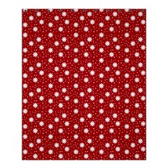 Floral Dots Red Shower Curtain 60  x 72  (Medium) 