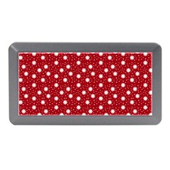 Floral Dots Red Memory Card Reader (mini) by snowwhitegirl