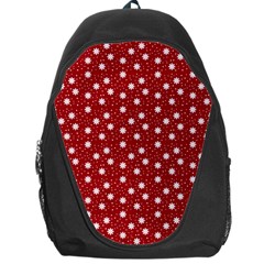 Floral Dots Red Backpack Bag