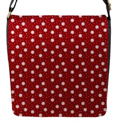 Floral Dots Red Flap Messenger Bag (S)