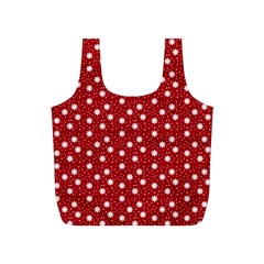 Floral Dots Red Full Print Recycle Bags (S) 