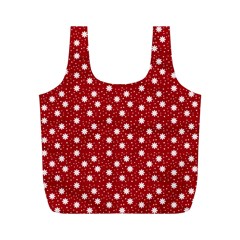 Floral Dots Red Full Print Recycle Bags (M) 