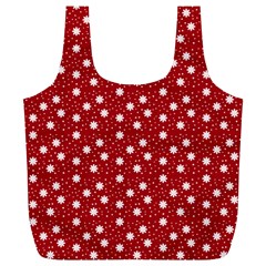 Floral Dots Red Full Print Recycle Bags (L) 