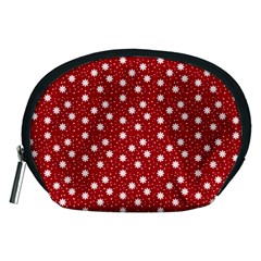 Floral Dots Red Accessory Pouches (Medium) 