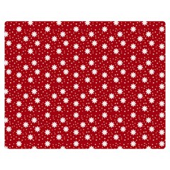 Floral Dots Red Double Sided Flano Blanket (medium)  by snowwhitegirl