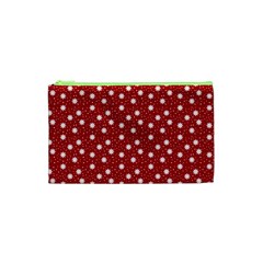 Floral Dots Red Cosmetic Bag (XS)