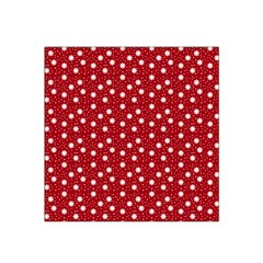 Floral Dots Red Satin Bandana Scarf