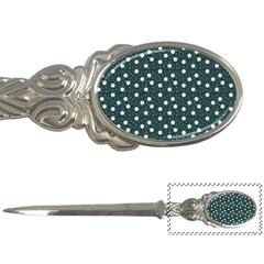 Floral Dots Teal Letter Openers by snowwhitegirl