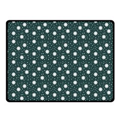 Floral Dots Teal Fleece Blanket (small) by snowwhitegirl