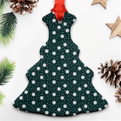 Floral Dots Teal Ornament (christmas Tree)  by snowwhitegirl