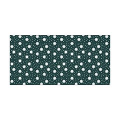 Floral Dots Teal Yoga Headband