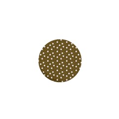 Floral Dots Brown 1  Mini Magnets by snowwhitegirl