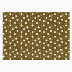 Floral Dots Brown Large Glasses Cloth by snowwhitegirl