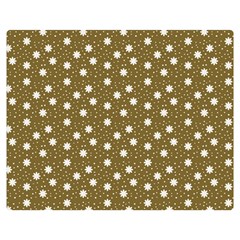 Floral Dots Brown Double Sided Flano Blanket (medium)  by snowwhitegirl