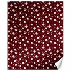 Floral Dots Maroon Canvas 16  X 20   by snowwhitegirl