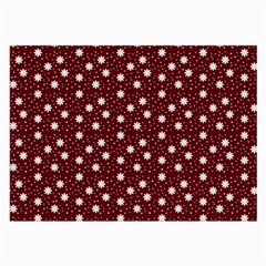 Floral Dots Maroon Large Glasses Cloth by snowwhitegirl