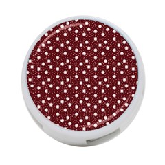 Floral Dots Maroon 4-port Usb Hub (two Sides)  by snowwhitegirl