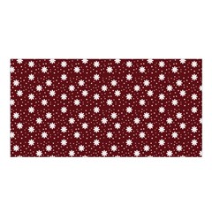 Floral Dots Maroon Satin Shawl by snowwhitegirl