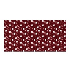 Floral Dots Maroon Satin Wrap by snowwhitegirl