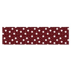 Floral Dots Maroon Satin Scarf (oblong) by snowwhitegirl