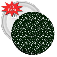 Dinosaurs Green 3  Buttons (10 Pack)  by snowwhitegirl