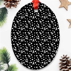 Dinosaurs Black Ornament (oval) by snowwhitegirl