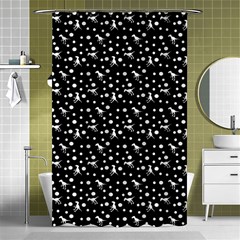 Dinosaurs Black Shower Curtain 48  X 72  (small) 