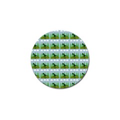 Dino In The Mountains Blue Golf Ball Marker by snowwhitegirl