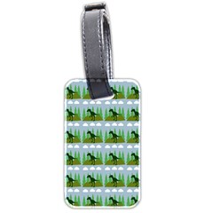 Dino In The Mountains Blue Luggage Tags (two Sides)