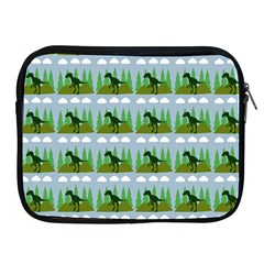 Dino In The Mountains Blue Apple Ipad 2/3/4 Zipper Cases by snowwhitegirl