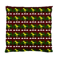 Dino In The Mountains Red Standard Cushion Case (two Sides) by snowwhitegirl