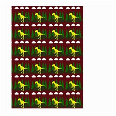 Dino In The Mountains Red Large Garden Flag (two Sides) by snowwhitegirl